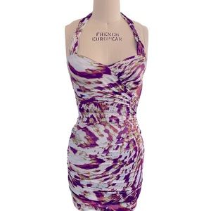 Silk fitted cavalli look alike dress